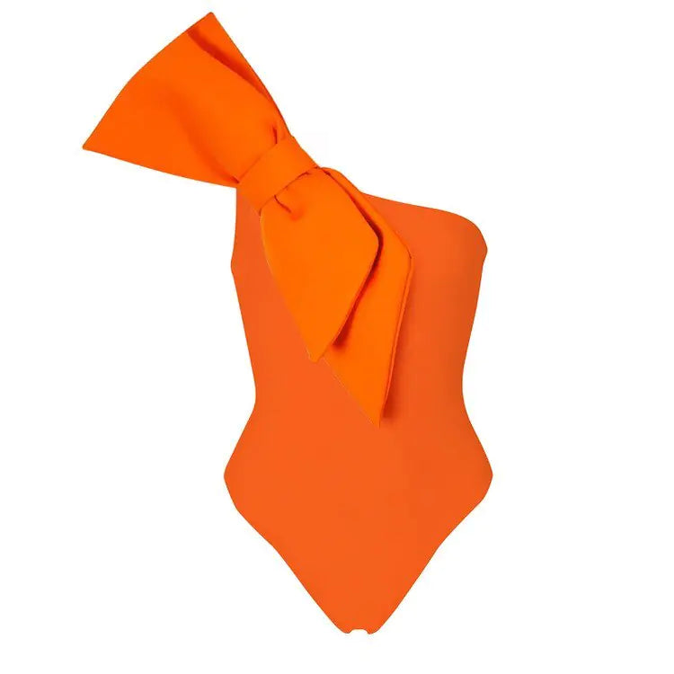 Elegant Bowknot One-Piece Swim Set