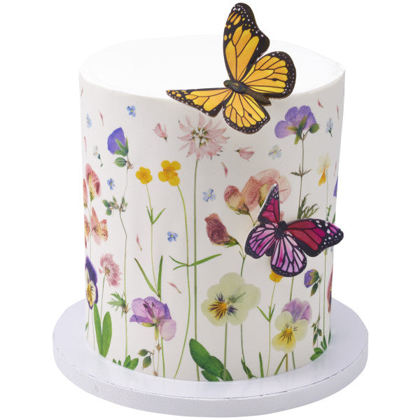 Mariposas Amarillas y Rosadas de Pasta de Goma - 20 Piezas