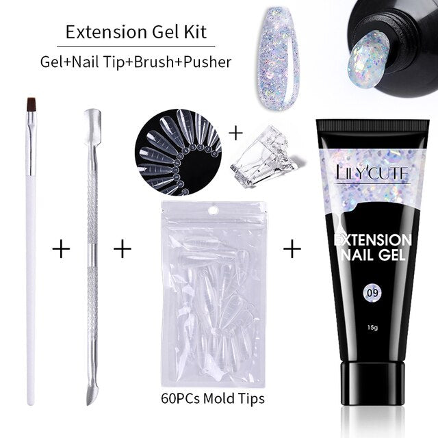 LILYCUTE Nail Extension Gel Set - Premium Nail Care