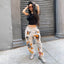 Cartoon Printed High-Waisted Sweat Pants