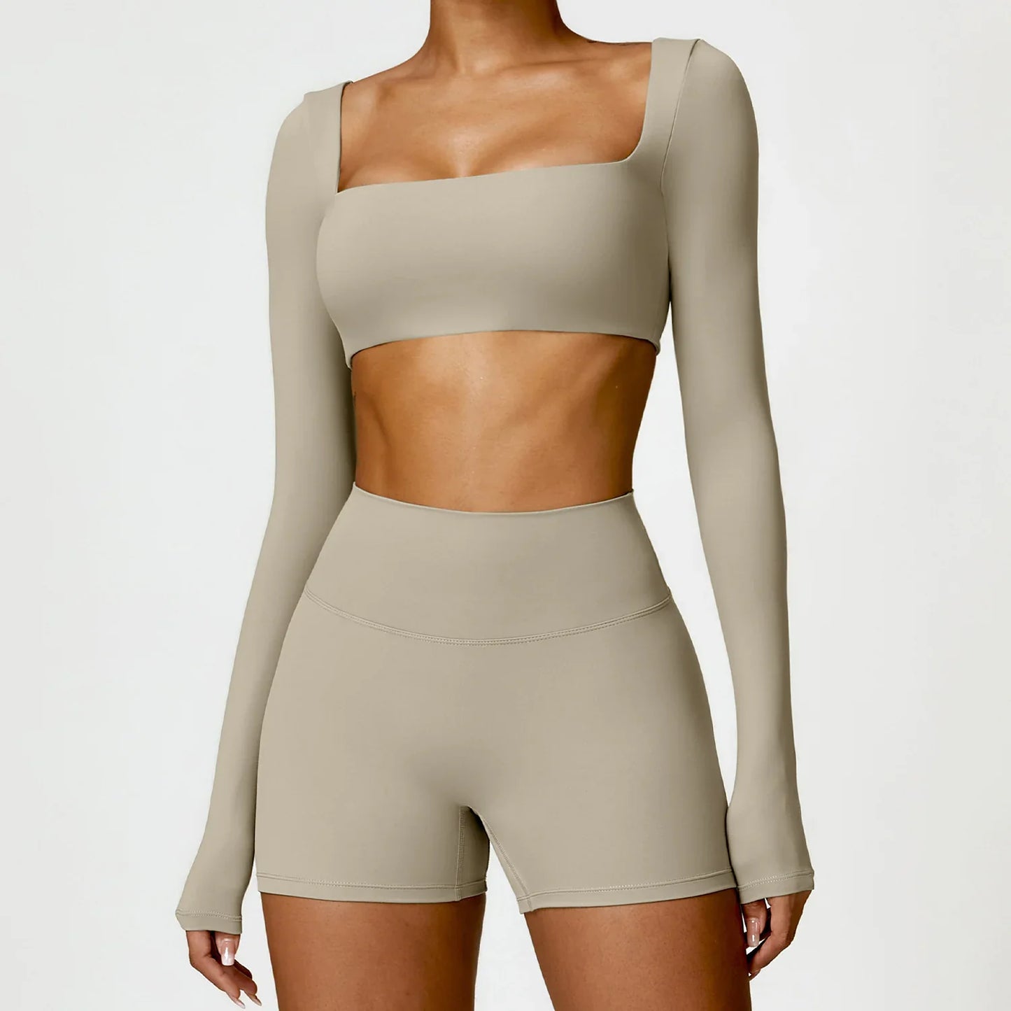 Traje de Yoga Ajustado Nude de Invierno
