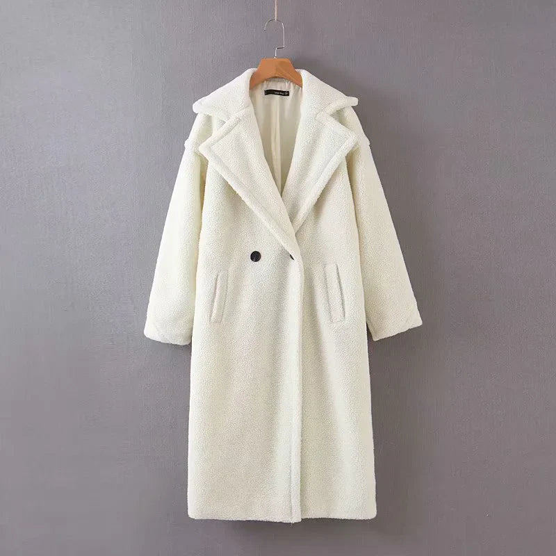 Chaqueta de Teddy de Piel Sintética de Lujo para Mujer
