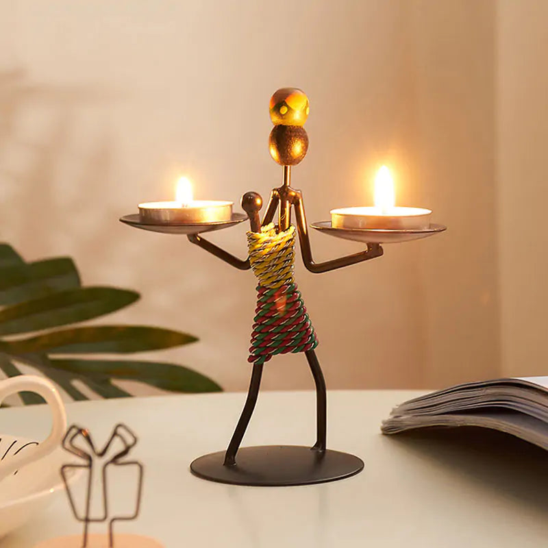 Candelabro Moderno Iron Man - Decoración Elegante para el Hogar