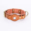 Premium Leather Anti-Lost Dog Collar with AirTag Holder