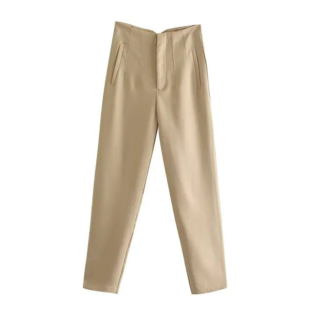 Pantalons Droits Chic pour Femme de Bureau