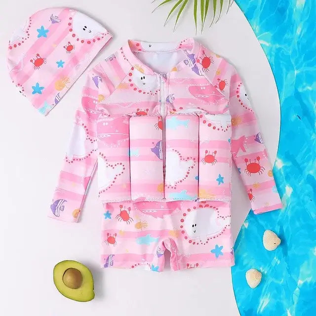 Maillot de bain une pièce flottant à imprimé cartoon