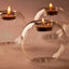 Soporte de Vela de Vidrio Transparente Elegante