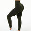 Leggings taille haute à fronces pour femmes