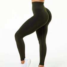 Leggings taille haute à fronces pour femmes