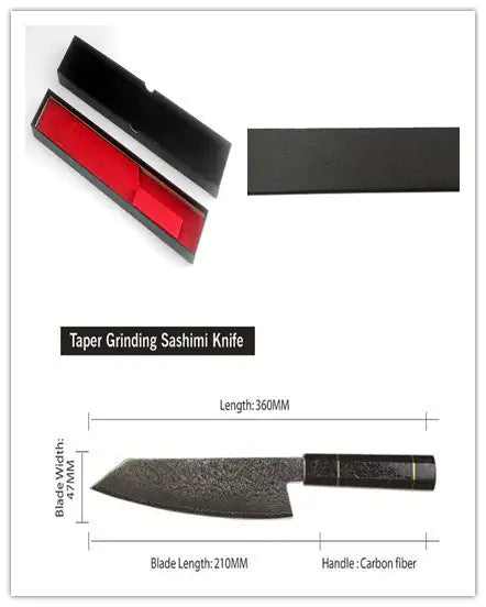 Couteau de Chef en Acier Damas Premium