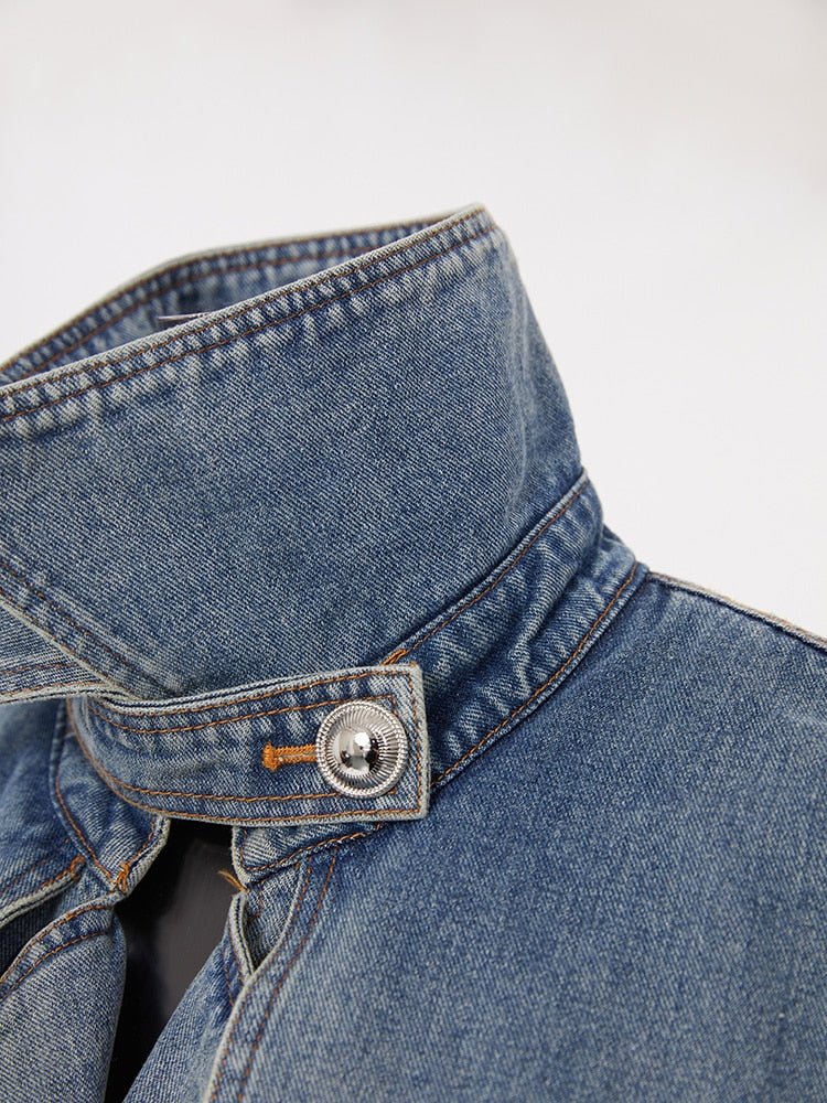 Premium Denim Trench Coat for Effortless Style