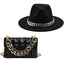 Sombrero Fedora de Lujo con Cadena Dorada para Mujeres