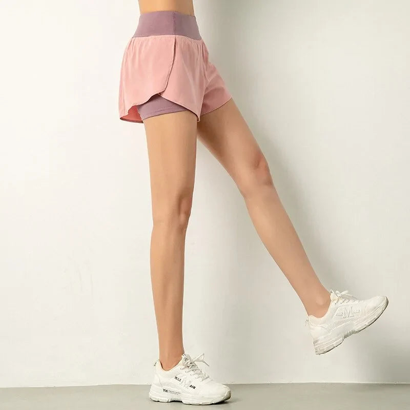Shorts de Gimnasio de Doble Capa para Mujer
