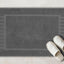 Juego de Alfombrillas de Baño de Lujo en Gris Oscuro - 2 Piezas, 22 x 34 in