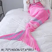 Striped Mermaid Blanket for Cozy Living Spaces