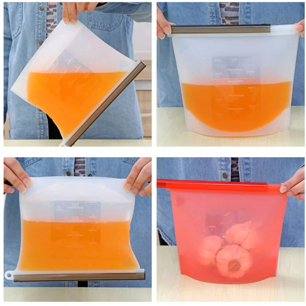 Bolsas de Almacenamiento de Alimentos de Silicona Premium