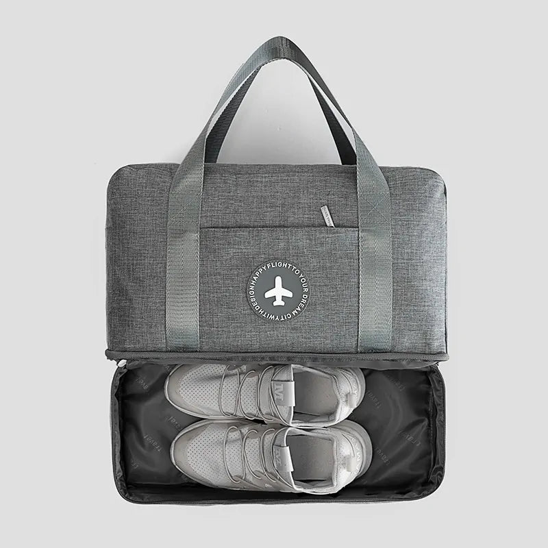 Bolsa de deporte y playa impermeable con compartimentos húmedos/secos