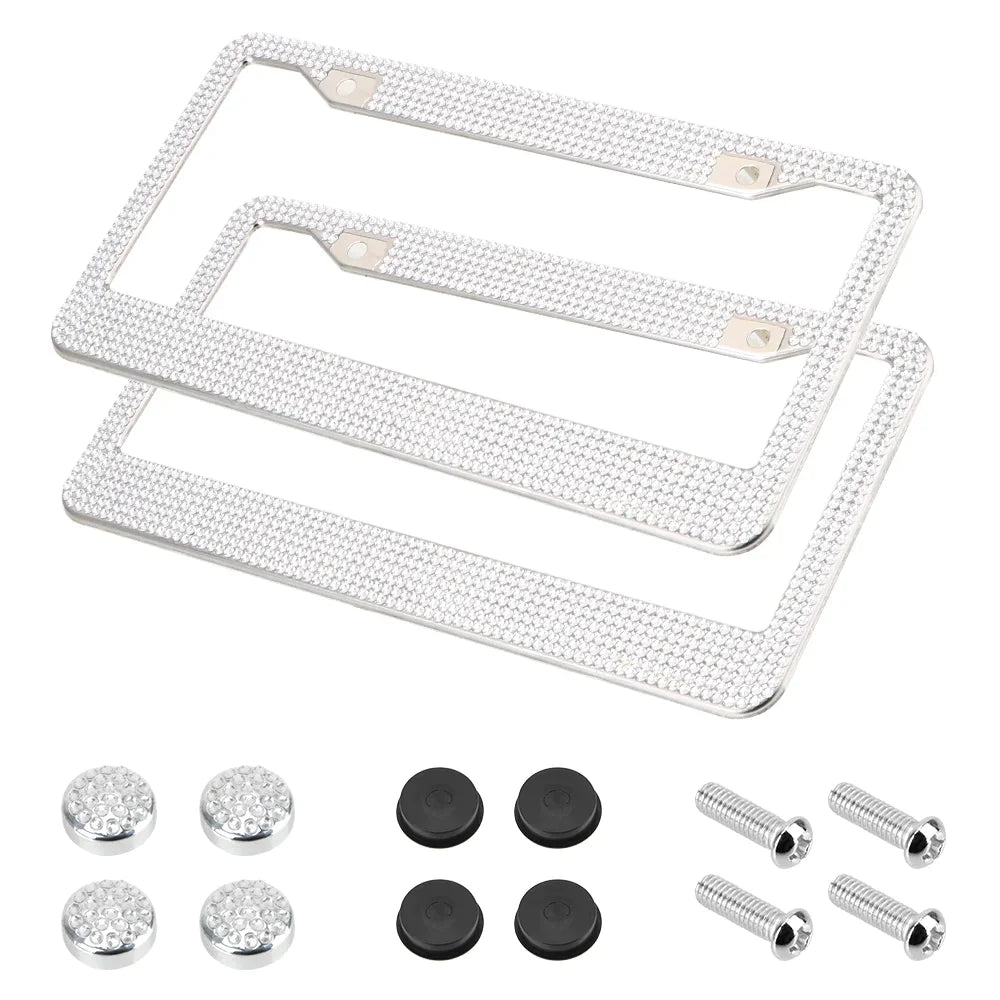 Juego de Marcos para Placas de Licencia con Brillantes Strass