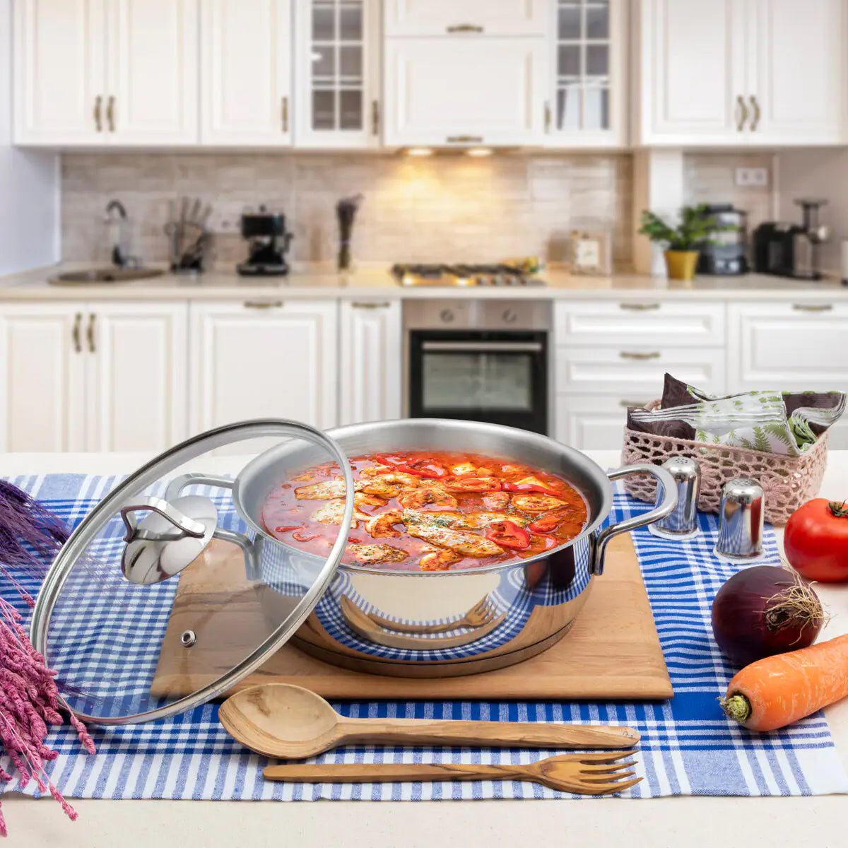 Serenk Modernist Cookware Set - 4 Piece Saute Pan & Stock Pot