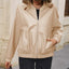 Veste à col baseball zippée à épaules tombantes
