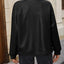 Veste à col baseball zippée à épaules tombantes