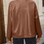 Veste à col baseball zippée à épaules tombantes