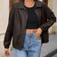 Zip Up Dropped Shoulder Jacket - Korvel