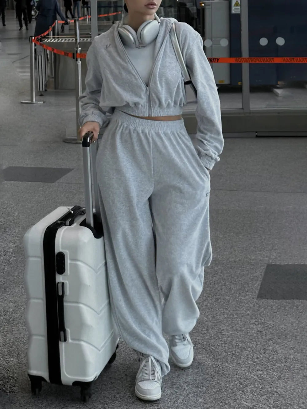 Premium Zip Up Hoodie and Pocketed Pants Set