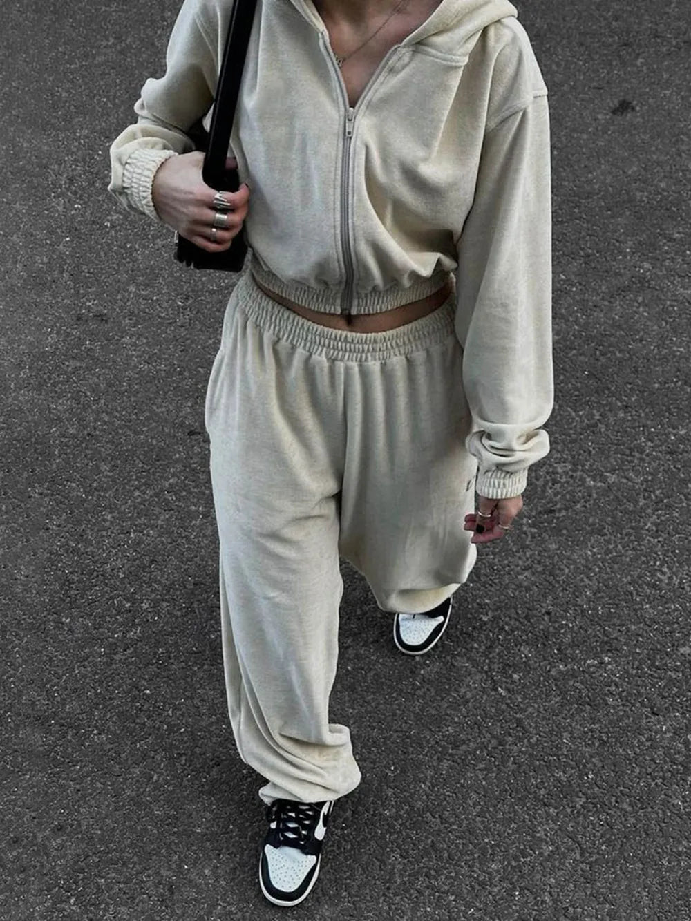Premium Zip Up Hoodie and Pocketed Pants Set