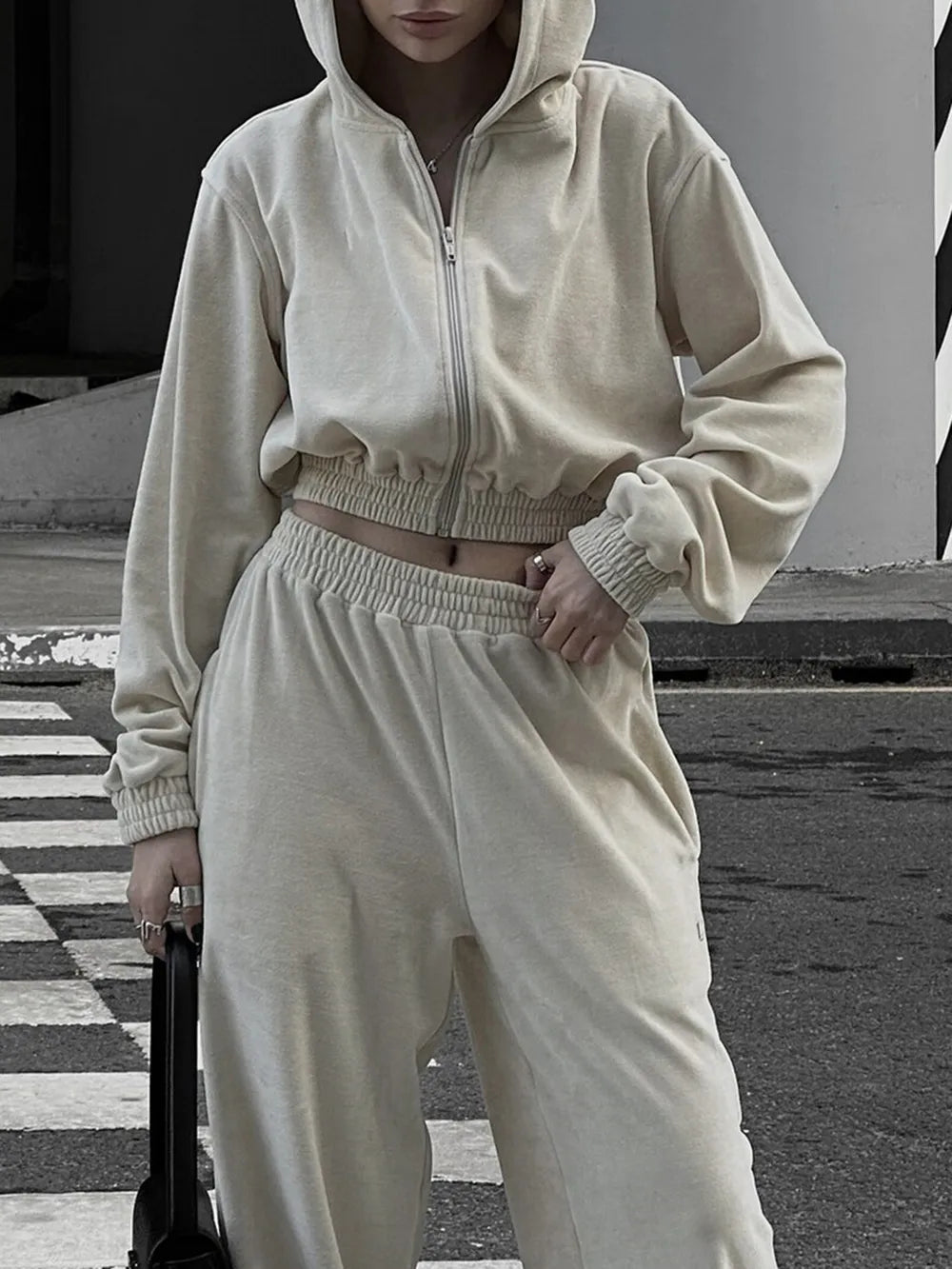 Premium Zip Up Hoodie and Pocketed Pants Set