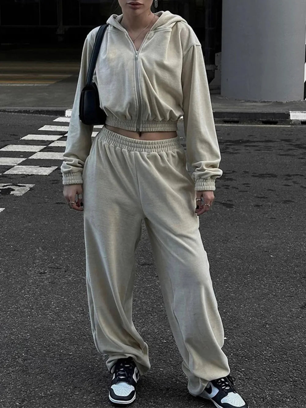 Premium Zip Up Hoodie and Pocketed Pants Set