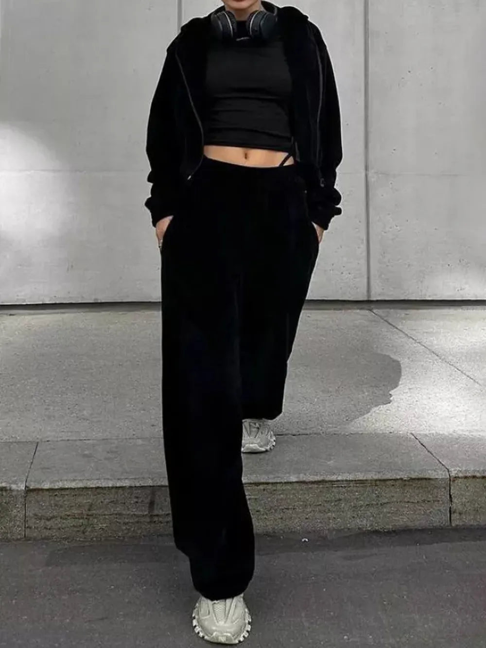 Premium Zip Up Hoodie and Pocketed Pants Set
