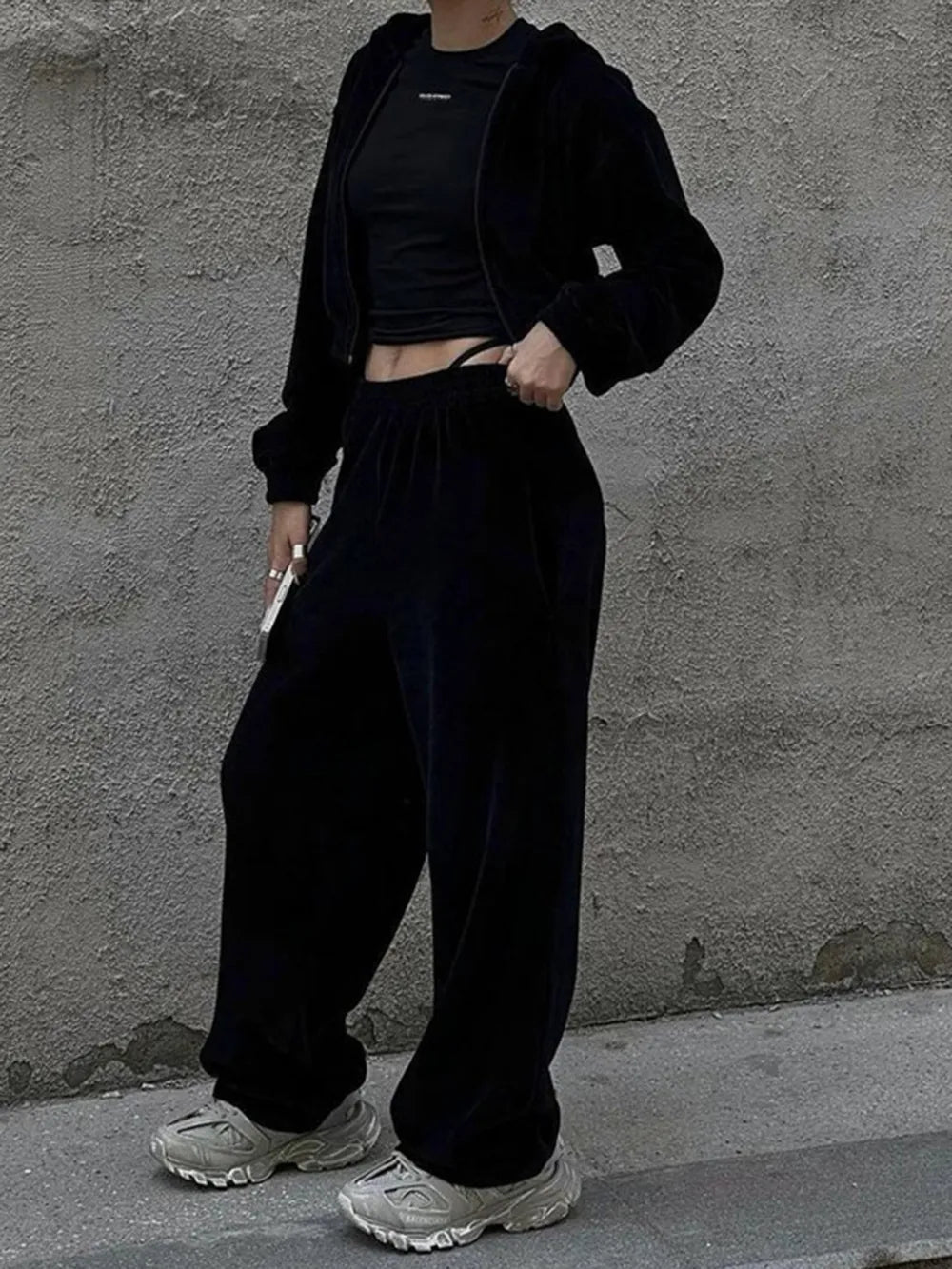 Premium Zip Up Hoodie and Pocketed Pants Set