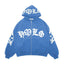 Zipper hoodie Gothic letter printed hoodie oversized hoodie - Korvel
