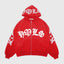 Zipper hoodie Gothic letter printed hoodie oversized hoodie - Korvel