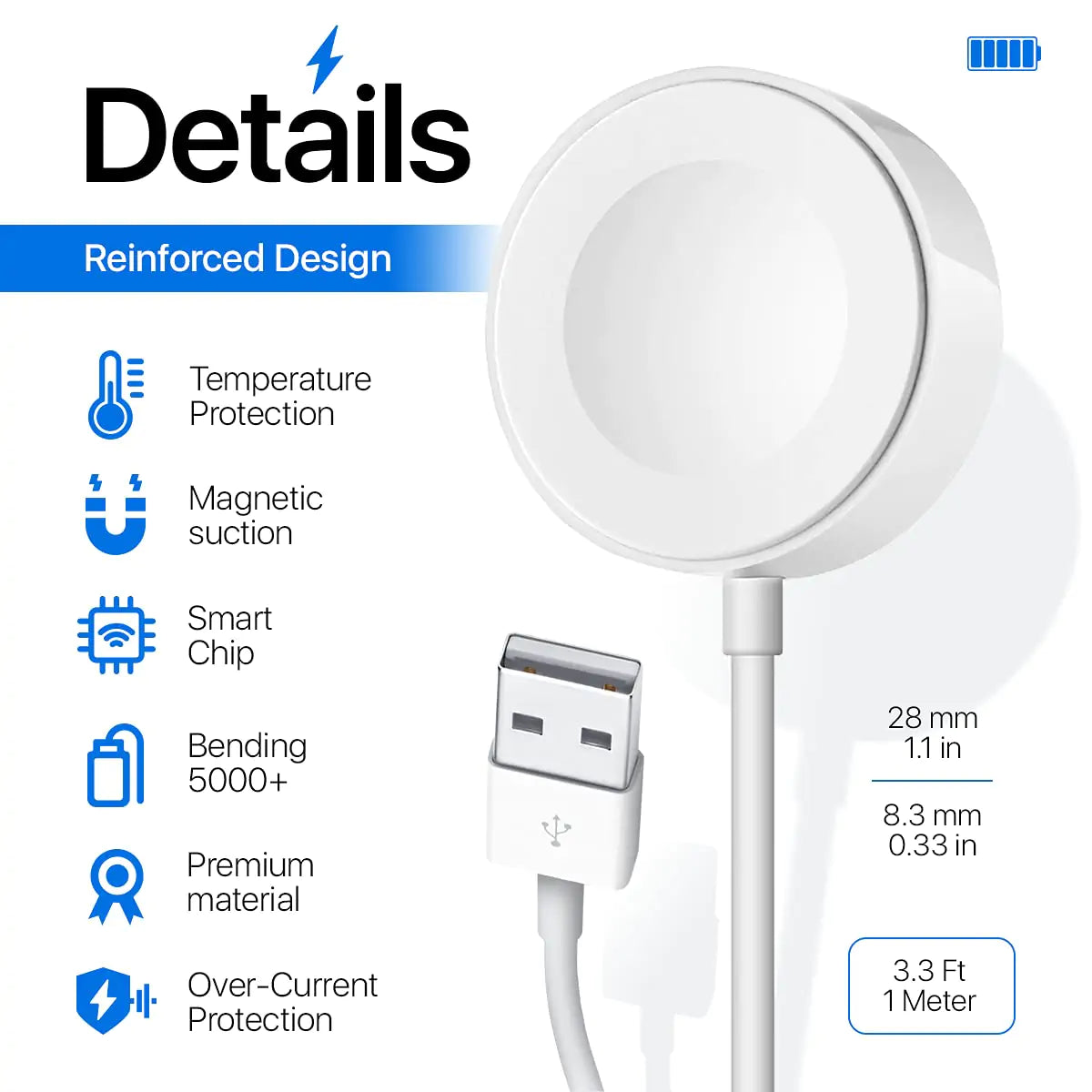 Magnetic Fast Charger for Apple Watch