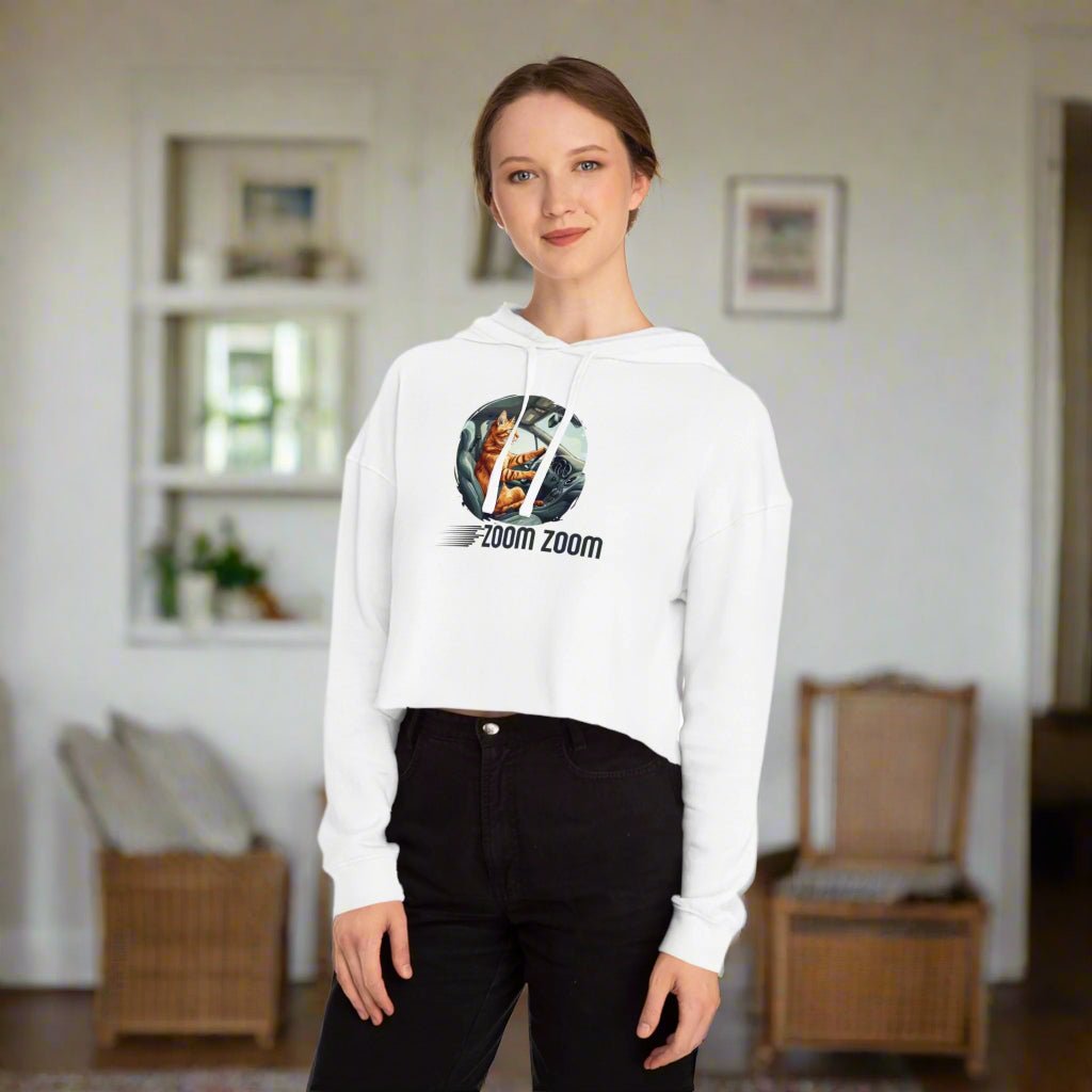 Sudadera recortada Zoomie Kitty para ella