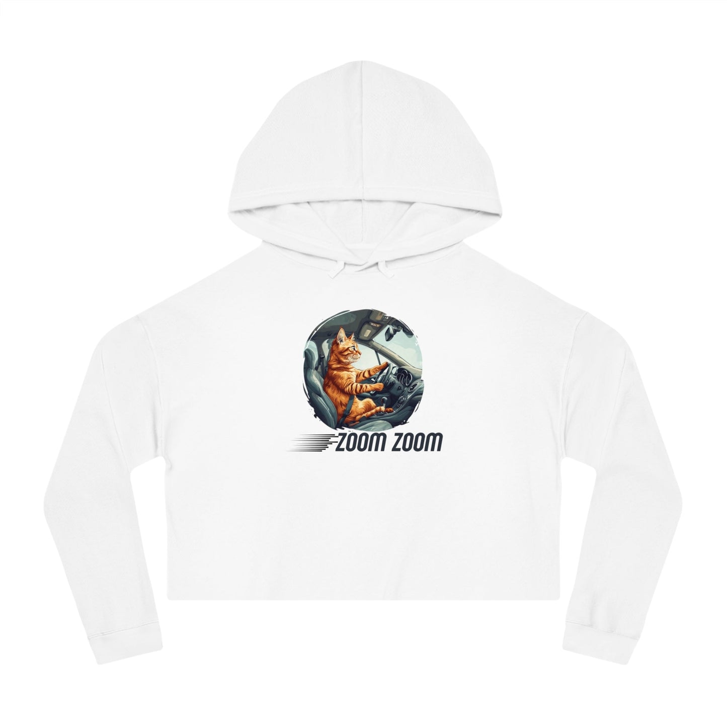 Sudadera recortada Zoomie Kitty para ella