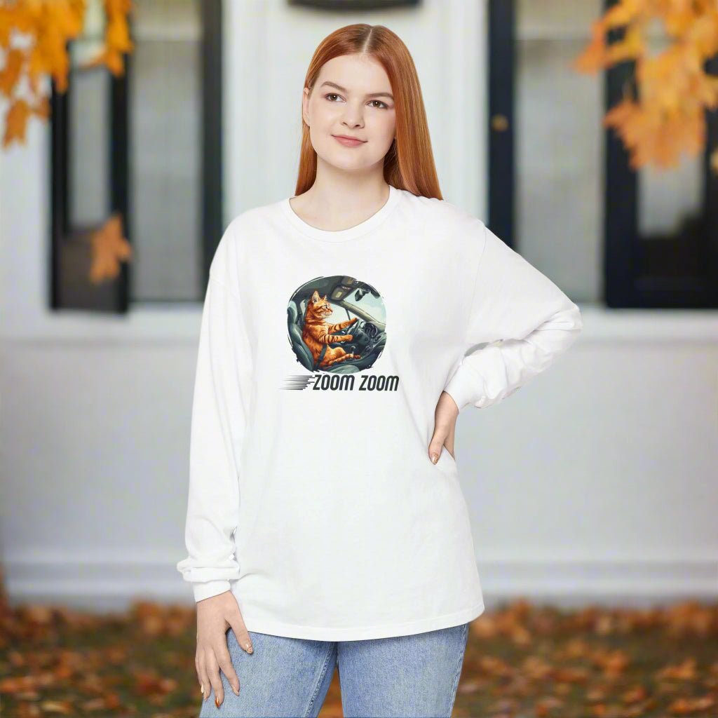 Zoom Zoom Cat Long Sleeve Tee