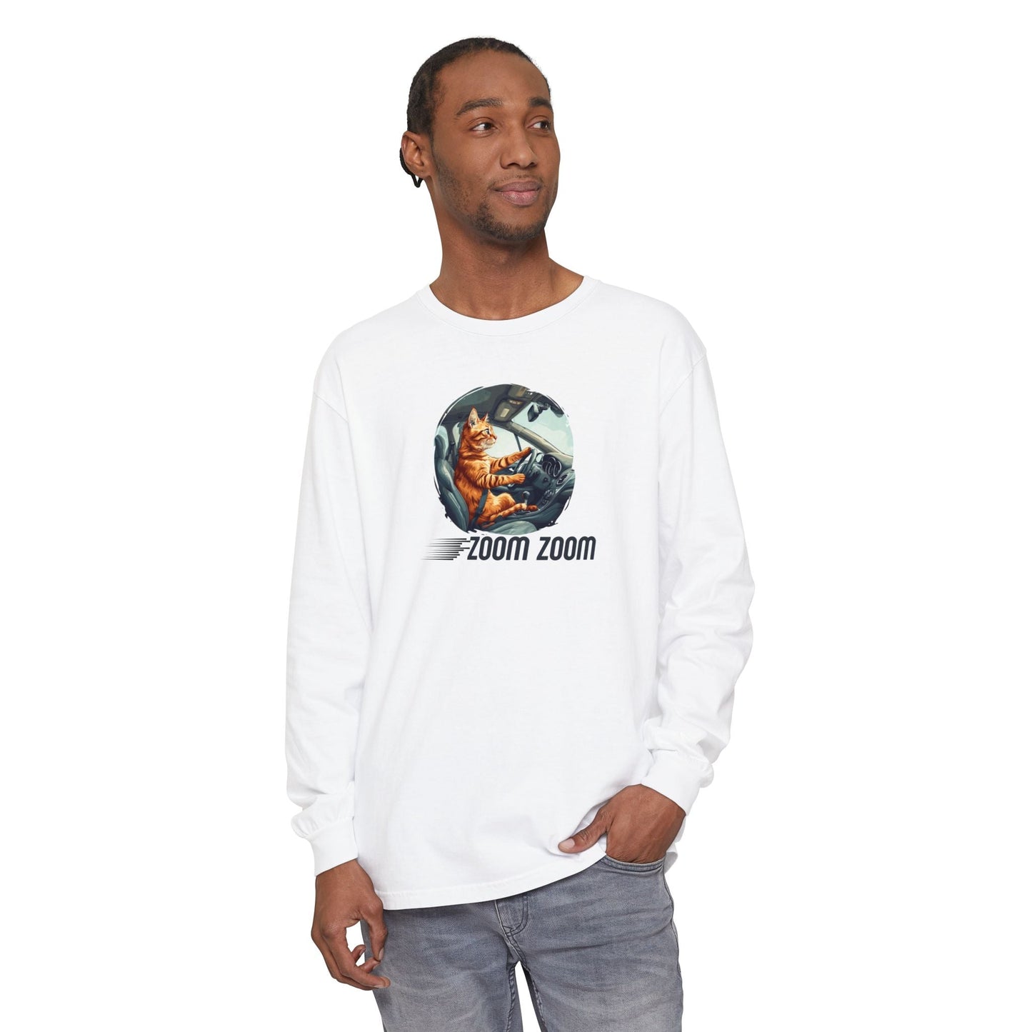 Zoom Zoom Cat Long Sleeve Tee