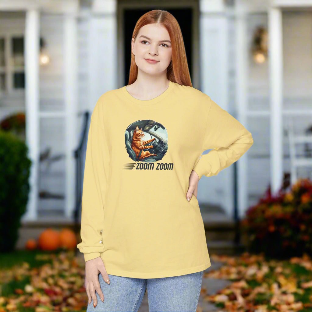 Zoom Zoom Cat Long Sleeve Tee
