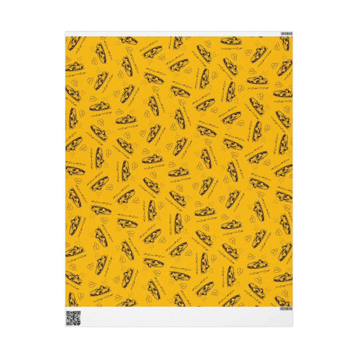 Papel de Regalo para Gatos en Viaje - Diseño de Boceto Dorado