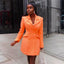 Vestido Blazer Sim de Manga Larga