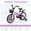 Bicicleta para Niños de 16 Pulgadas para Edades de 4 a 8 Años con Características Ajustables