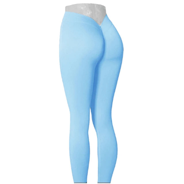 Pantalons de yoga en nylon V Back pour femmes