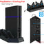 Estación de Enfriamiento PS4 con Soporte Vertical y Base de Carga Doble para Controladores
